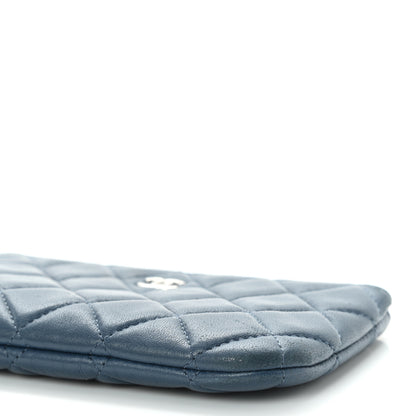 Chanel Lambskin Quilted Small Cosmetic Case Navy 10 of 10