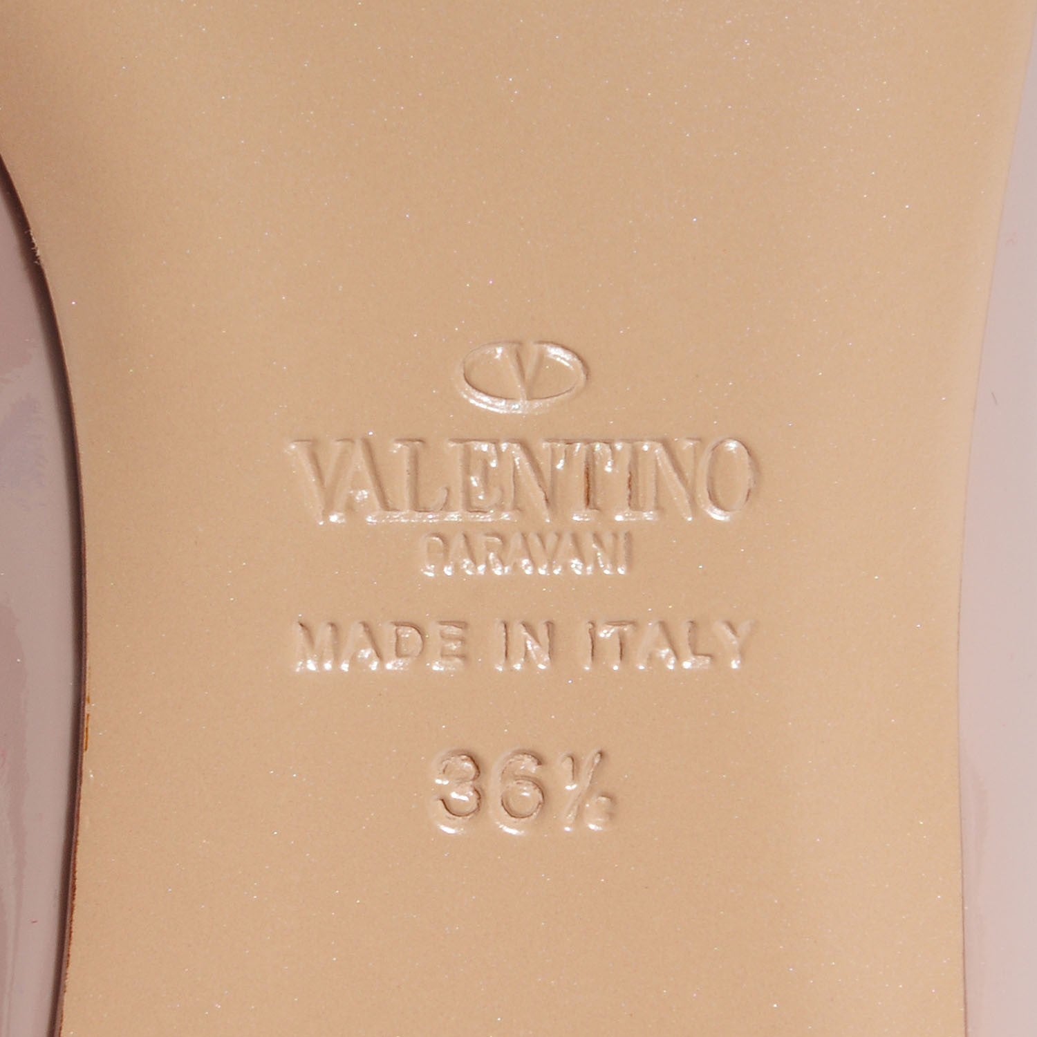 Valentino Garavani Patent Rockstud Ballerina Flats 36.5 Poudre 6 of 6