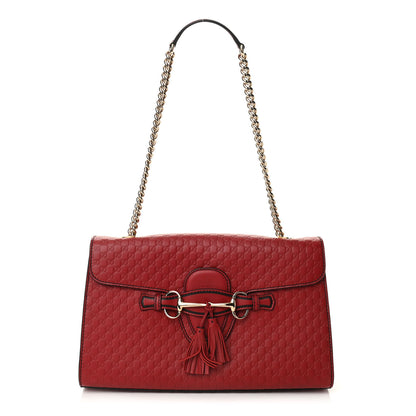 Gucci Microguccissima Medium Emily Chain Shoulder Bag Red 1 of 10