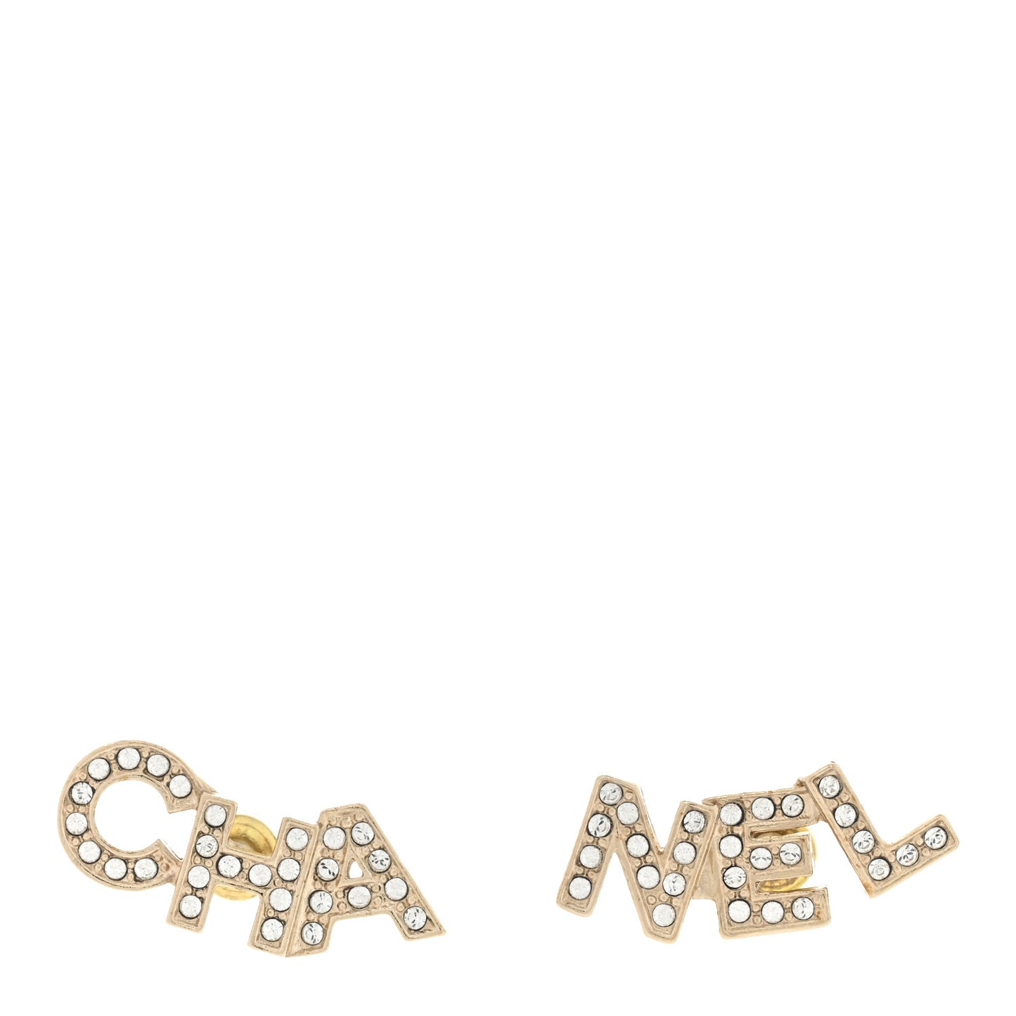 Crystal Pearl Signature Stud Earrings Gold
