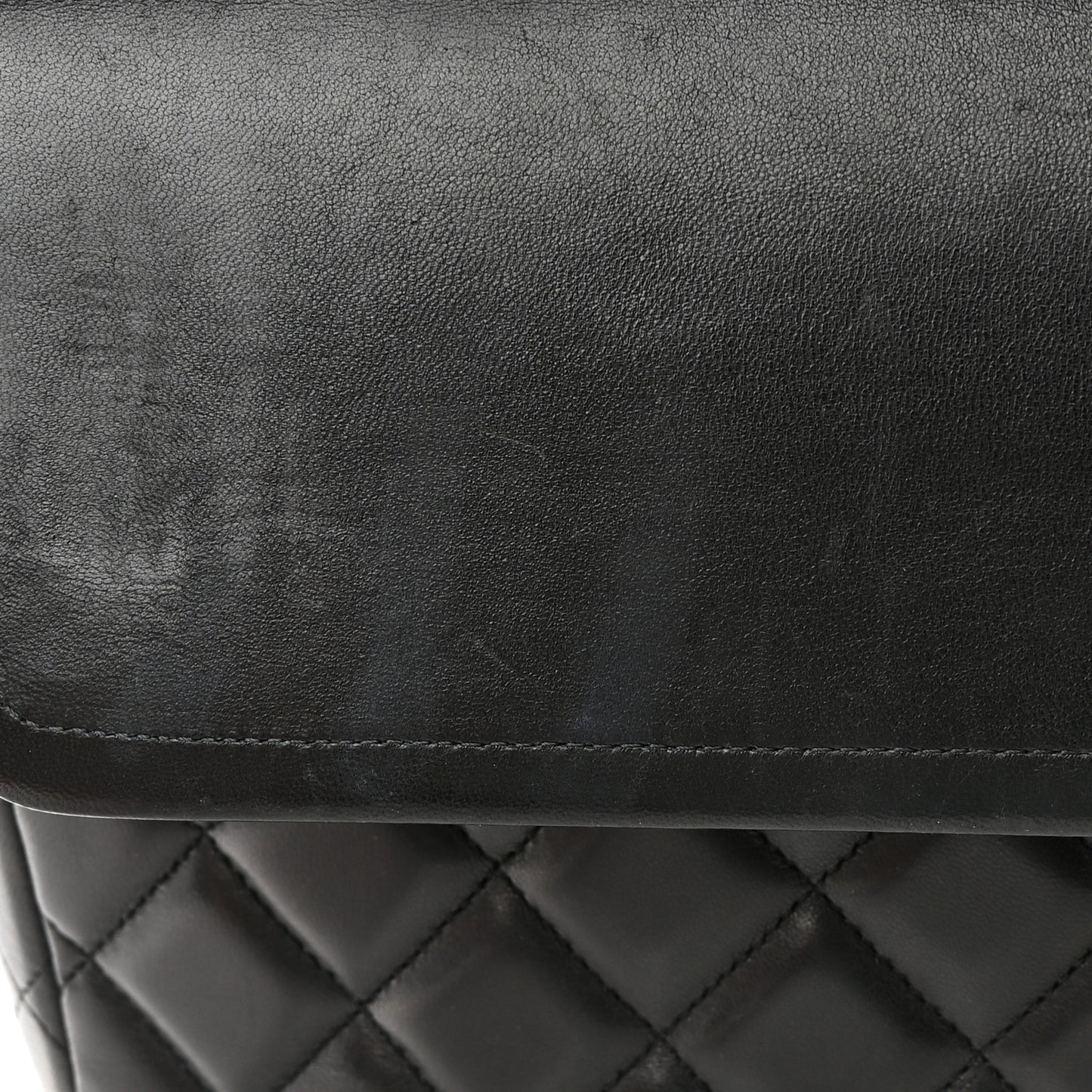 Lambskin Quilted Maxi Double Flap Black