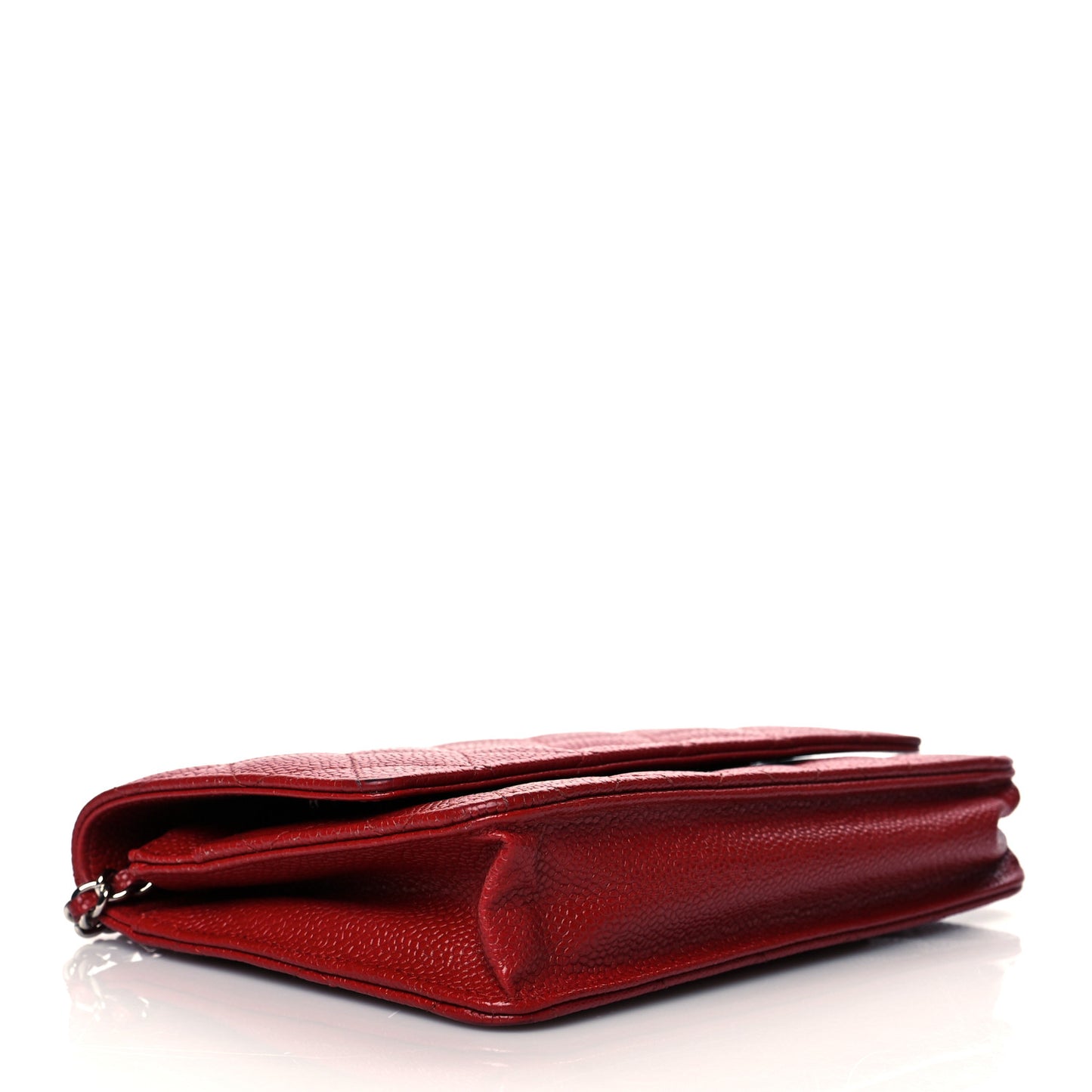 Caviar Quilted Wallet On Chain WOC Red