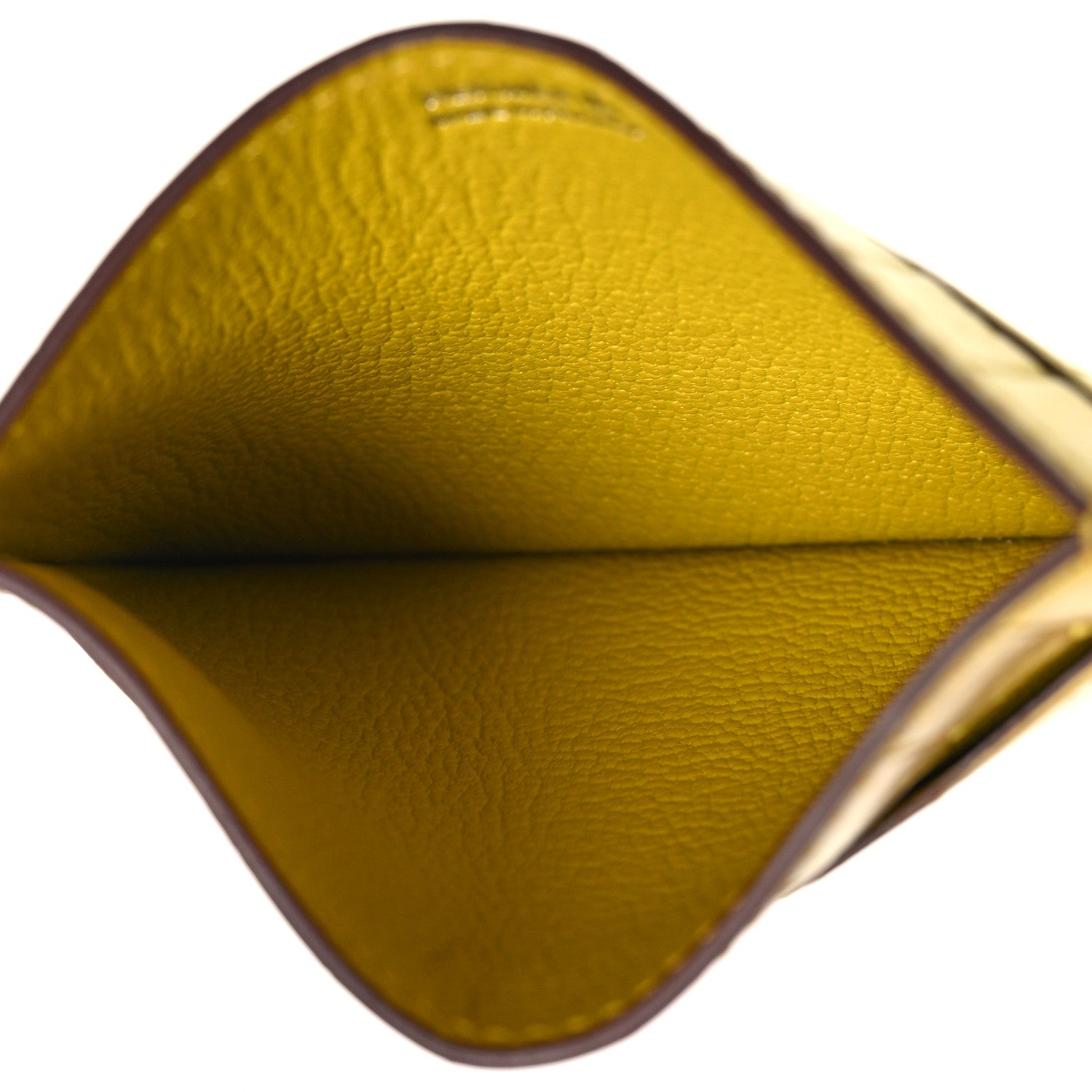 Hermes Matte Alligator Petit H Card Case Mimosa 5 of 8