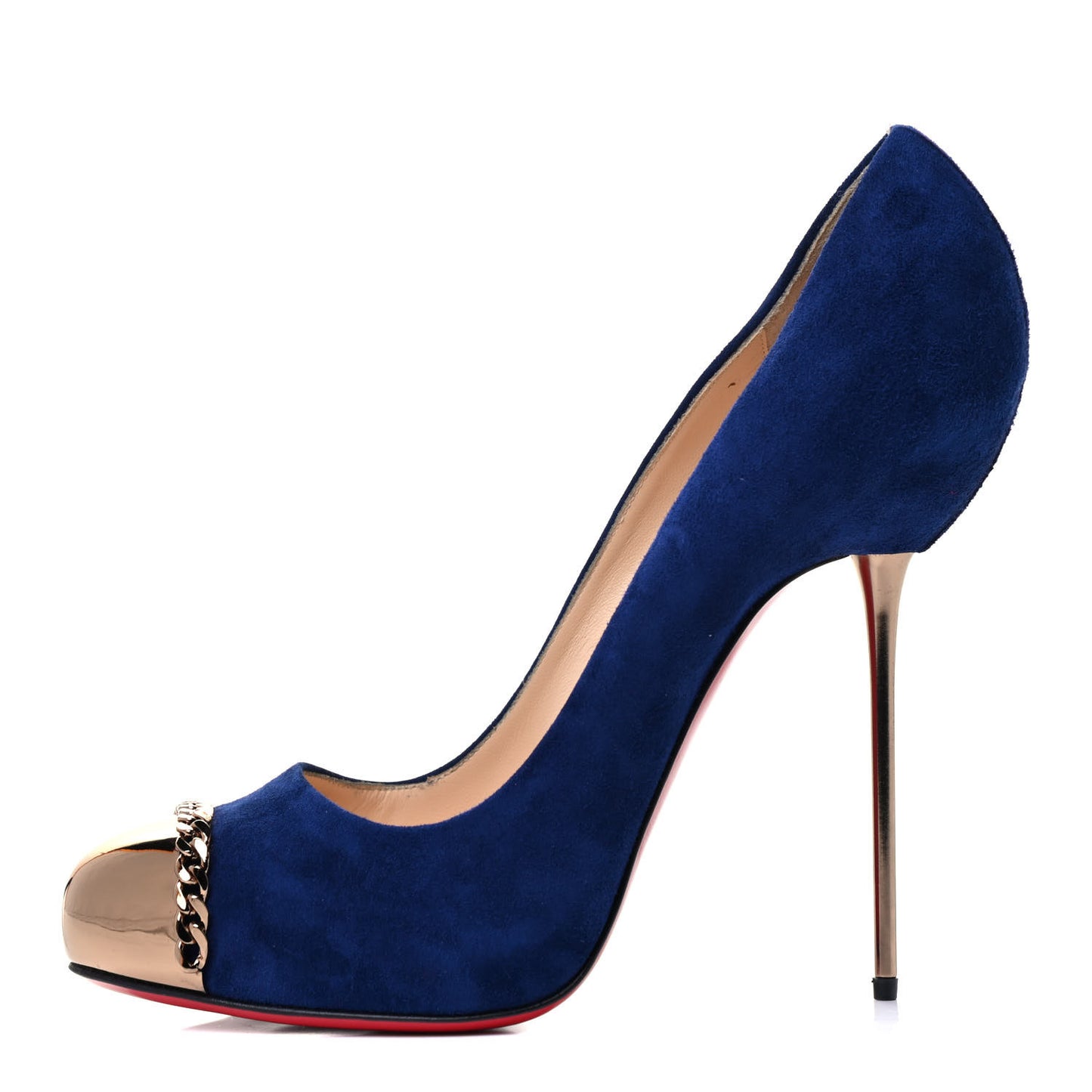 Suede Metalipp 120 Pumps 41.5 Indigo Bronze