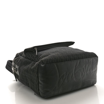 Christian Louboutin Logo Jacquard Zip N Flap Backpack Black 4 of 13