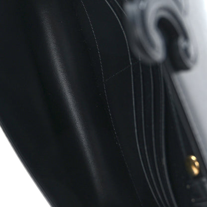 Celine Shiny Calfskin Cuir Triomphe Wallet on Chain Black 5 of 8