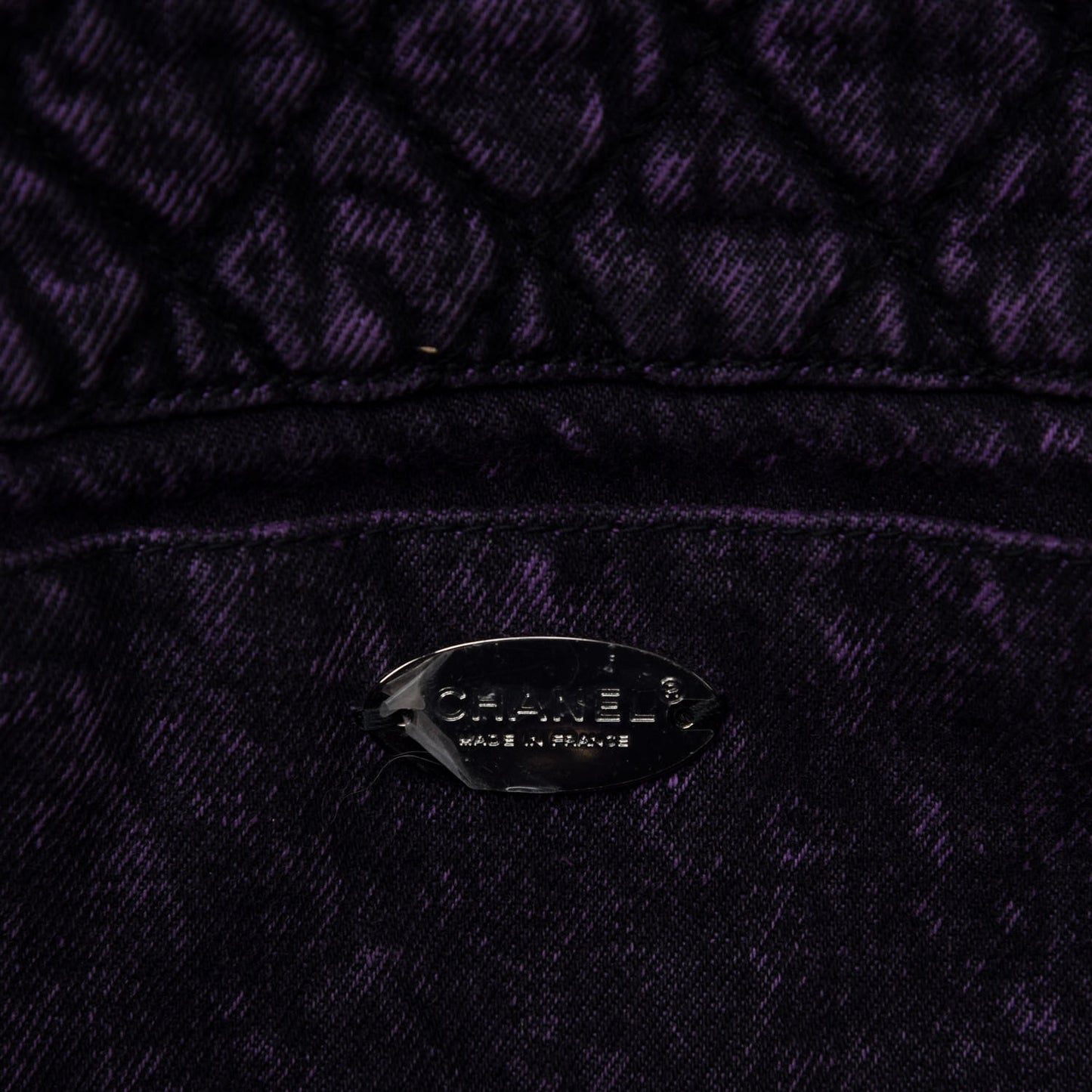 Denim Quilted Denimpression Flap Purple Black