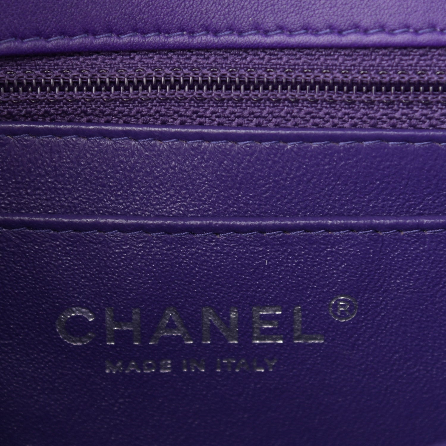 Chanel Patent Quilted Mini Rectangular Flap Purple 6 of 13