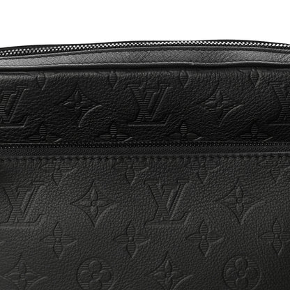 Louis Vuitton Calfskin Monogram Shadow Trio Messenger Black 15 of 19
