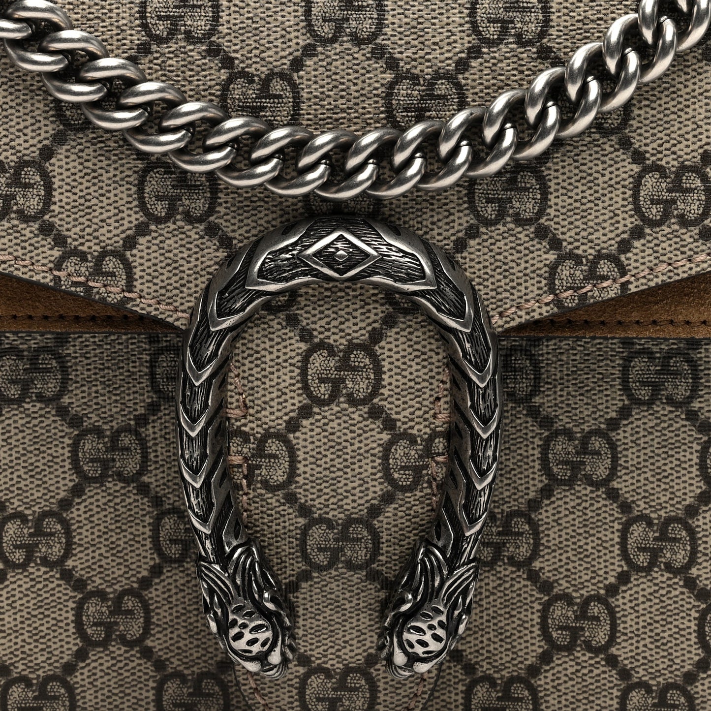 GG Supreme Monogram Small Dionysus Shoulder Bag Taupe