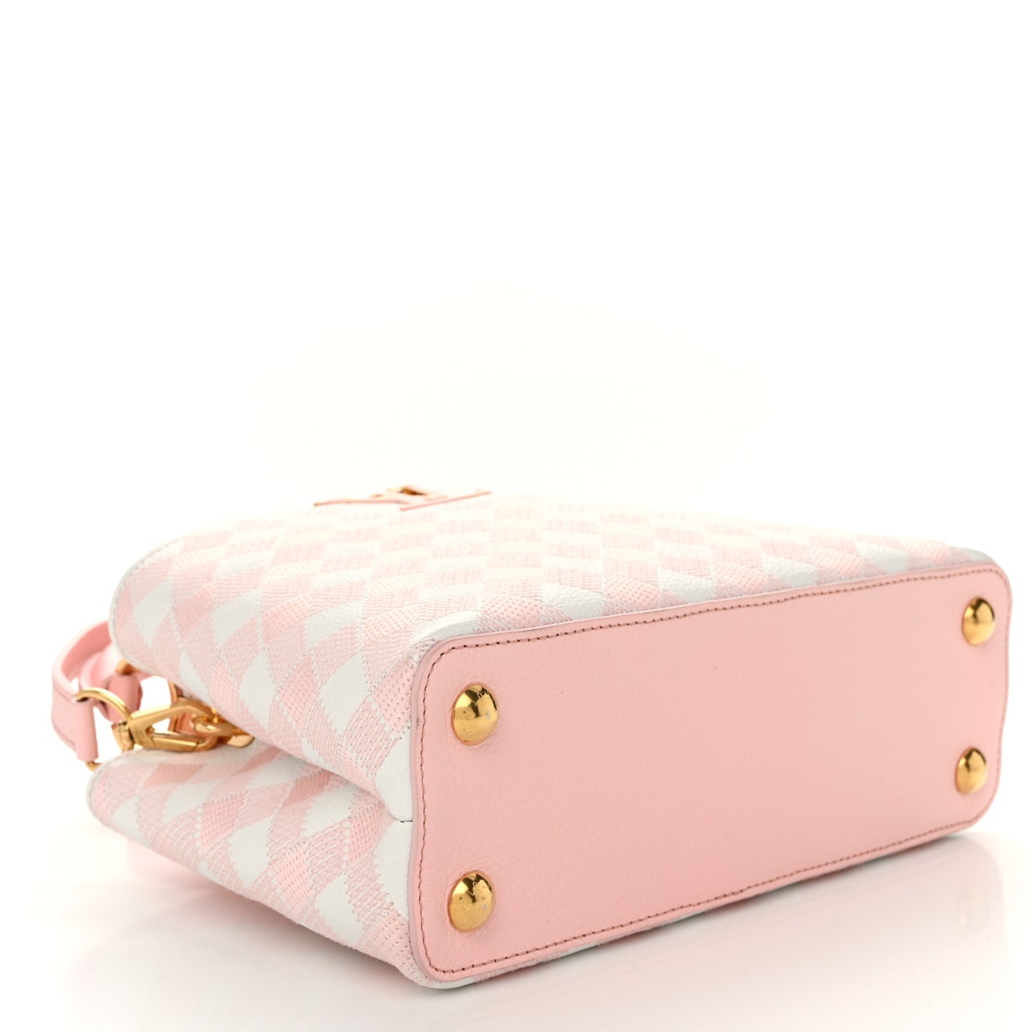Taurillon Embroidered Vichy Capucines BB Light Pink