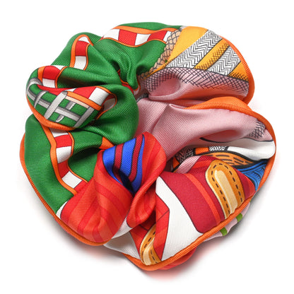 Hermes Silk Patchwork Claudia Scrunchie 1 of 3