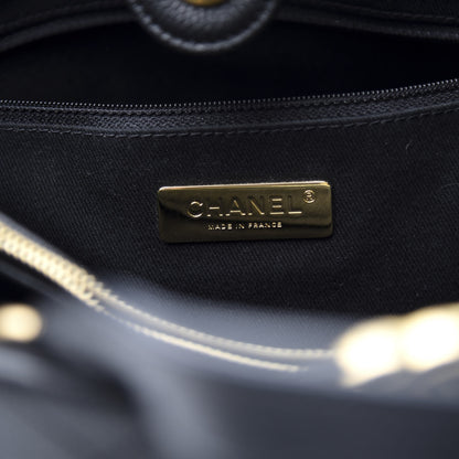 Chanel Caviar Stitched Large Shopping Tote Bag Black 6 of 11