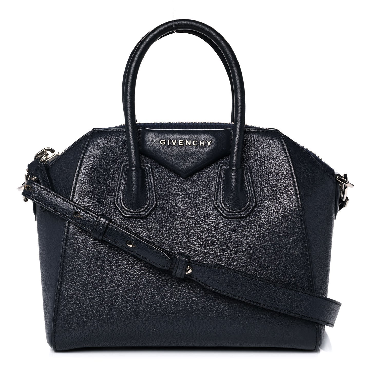 Sugar Goatskin Mini Antigona Navy