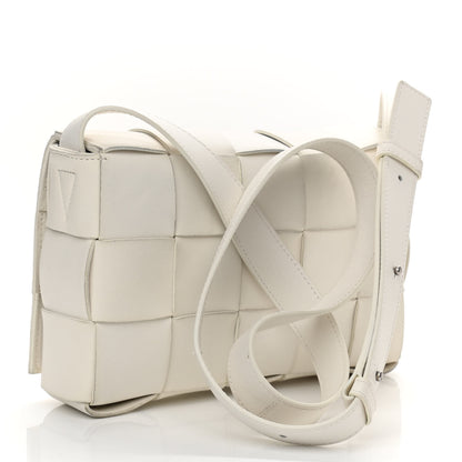Bottega Veneta Lambskin Maxi Intrecciato Cassette Crossbody Bag White 3 of 13