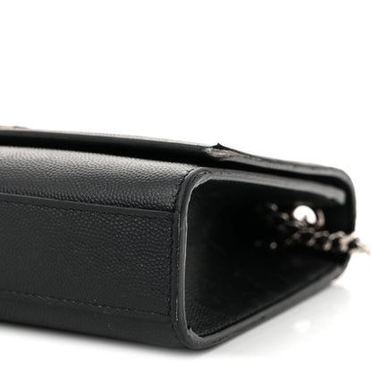 Saint Laurent Grain De Poudre Medium Classic Monogram Kate Satchel Black 10 of 12