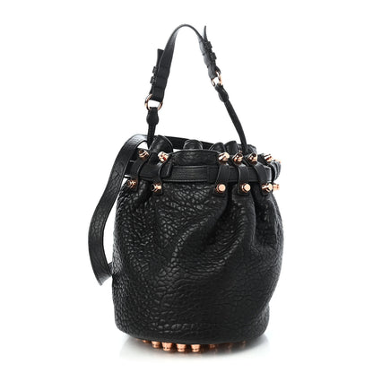 Alexander Wang Pebbled Lambskin Diego Bucket Black Rose Gold Hardware 1 of 9