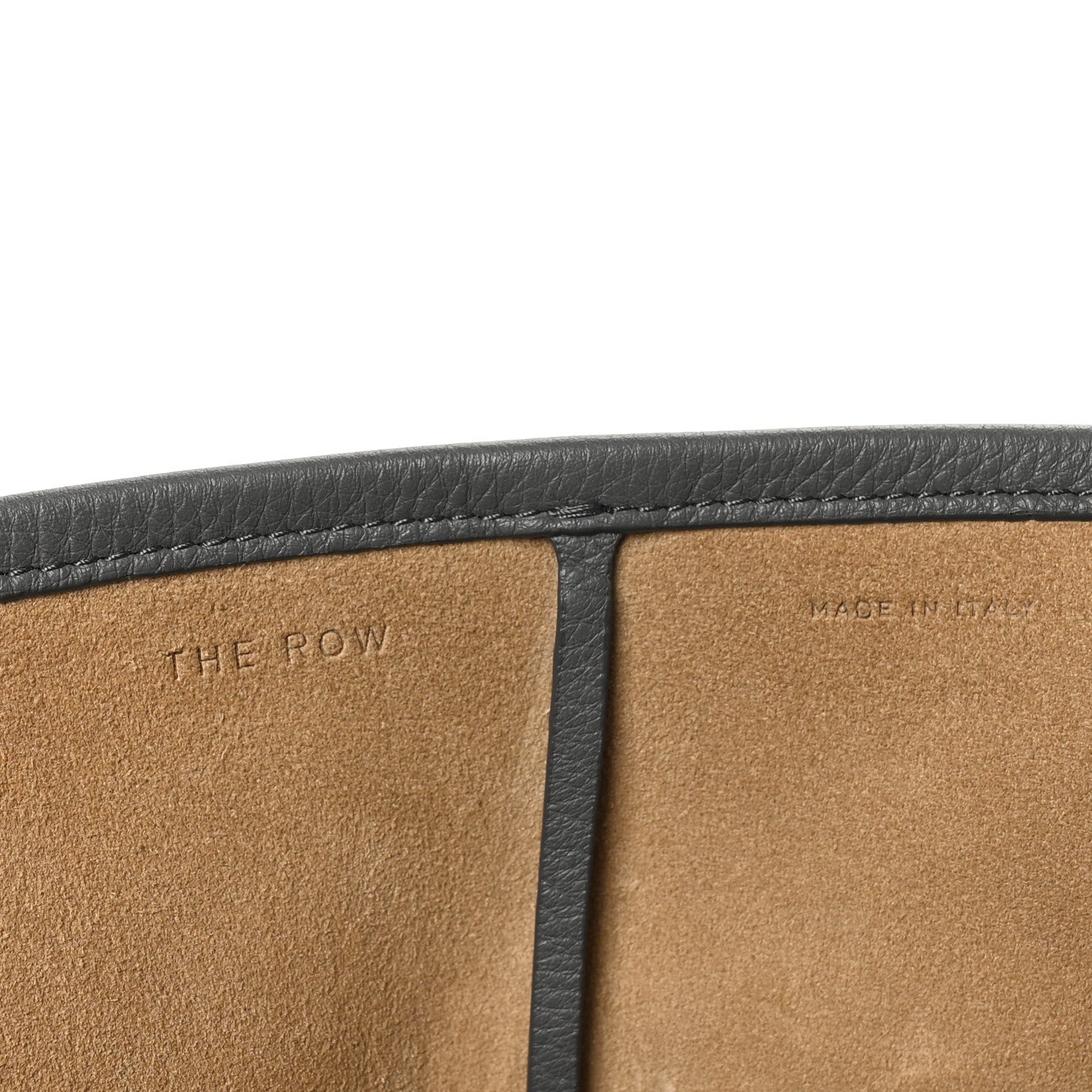 The Row Grained Calfskin Park Tote Three Charcoal 7 of 10