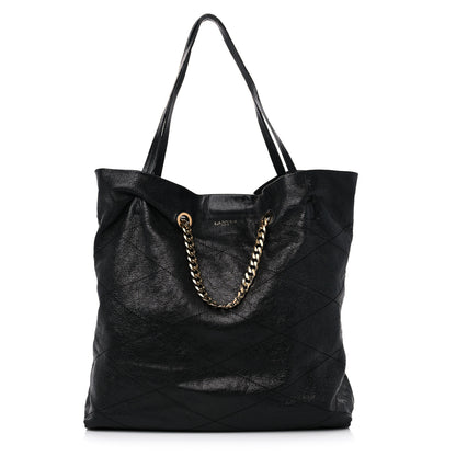 Lanvin Crinkled Calfskin Quilted Carry Me Tote Black 1 of 11