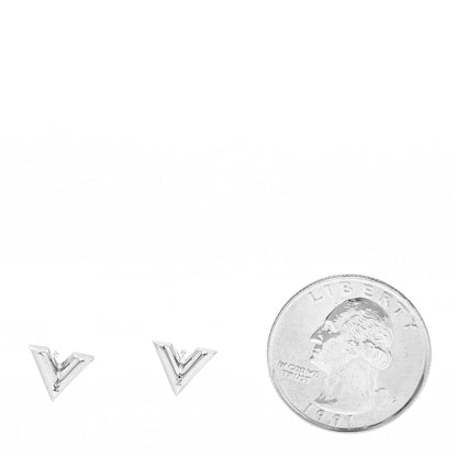 Louis Vuitton Essential V Stud Earrings Silver 2 of 4