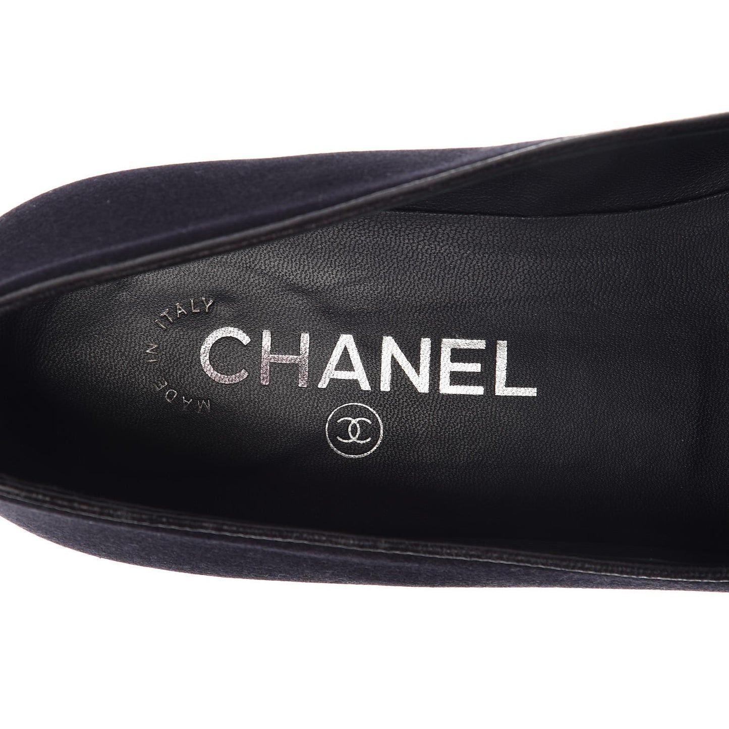 Satin Pearl CC Loafers 36.5 Black