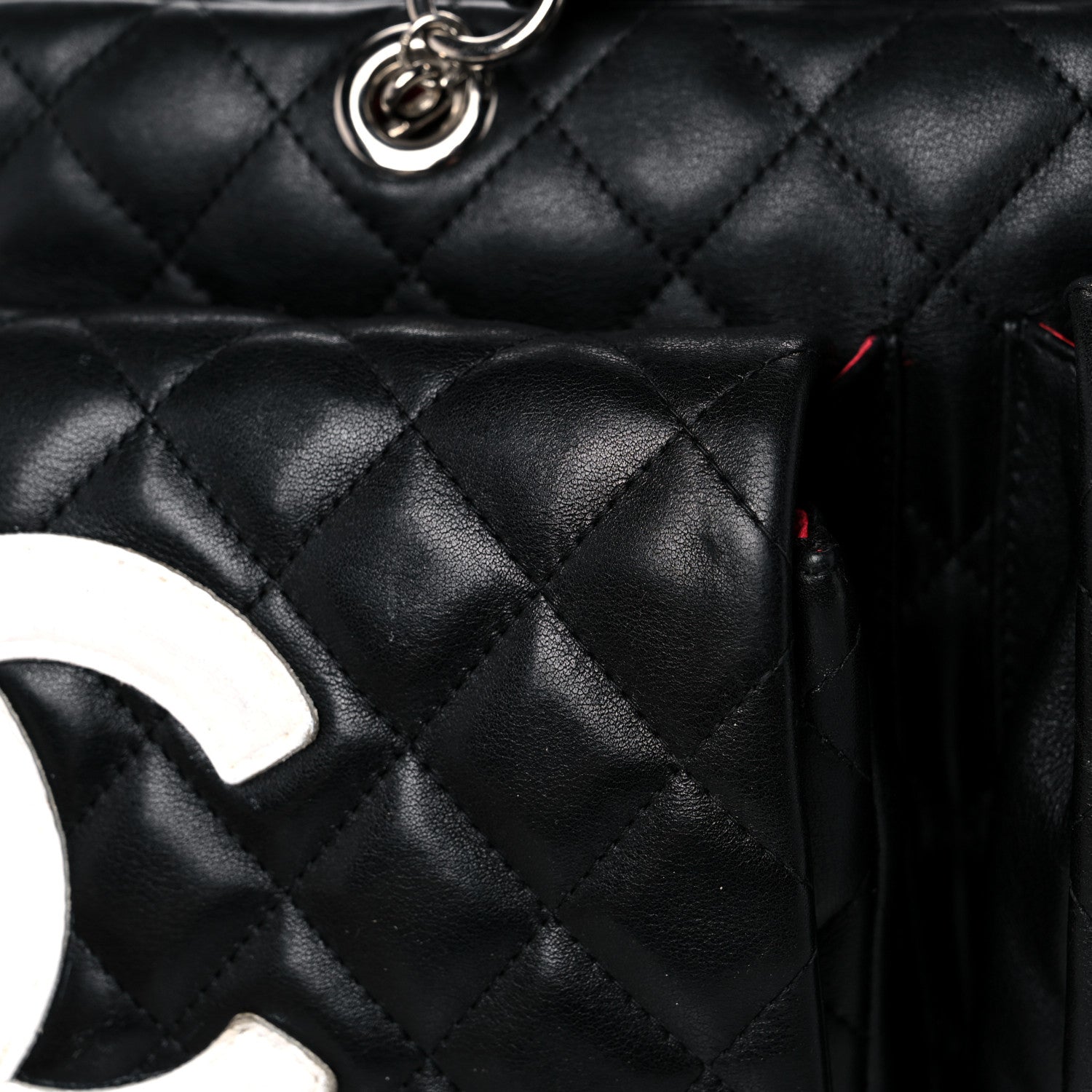 Chanel Calfskin Quilted Large Cambon Multipocket Reporter Black White 18 of 18