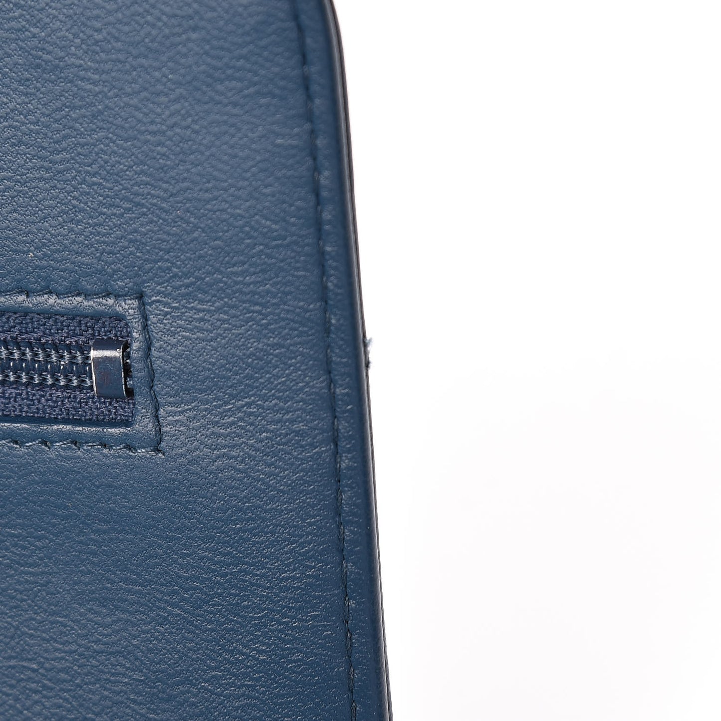 Lambskin Quilted Trendy CC Wallet On Chain WOC Blue