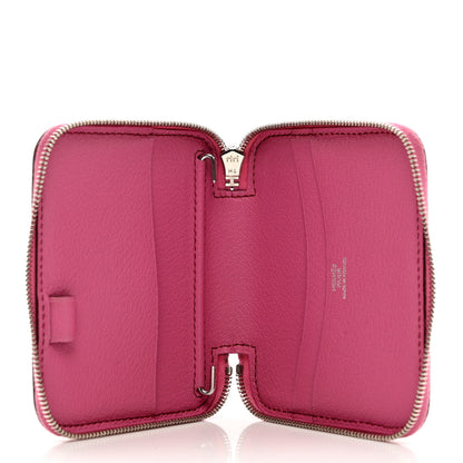 Hermes Ostrich Globe Trotter Zip Agenda PM Fuchsia 6 of 7