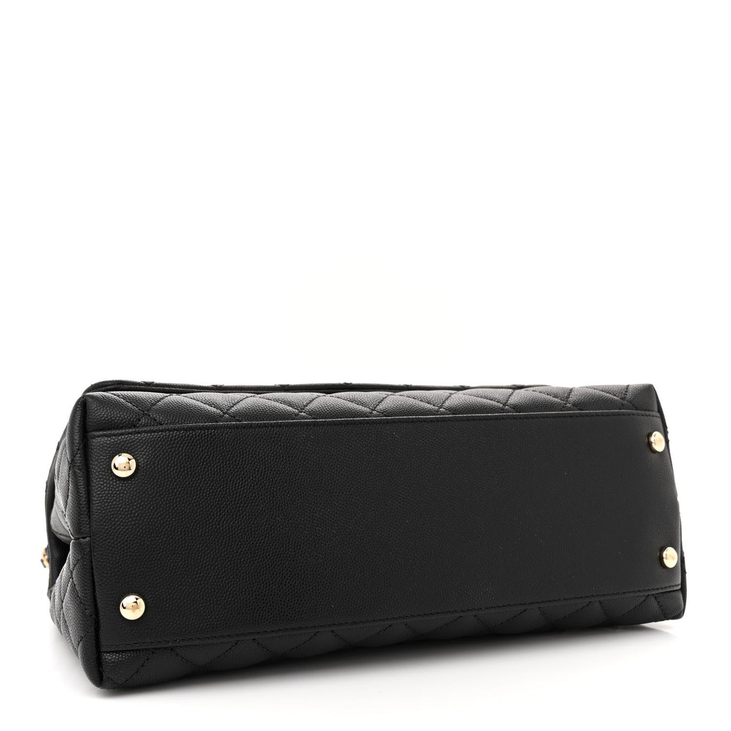 Caviar Quilted Small Coco Handle Flap Black