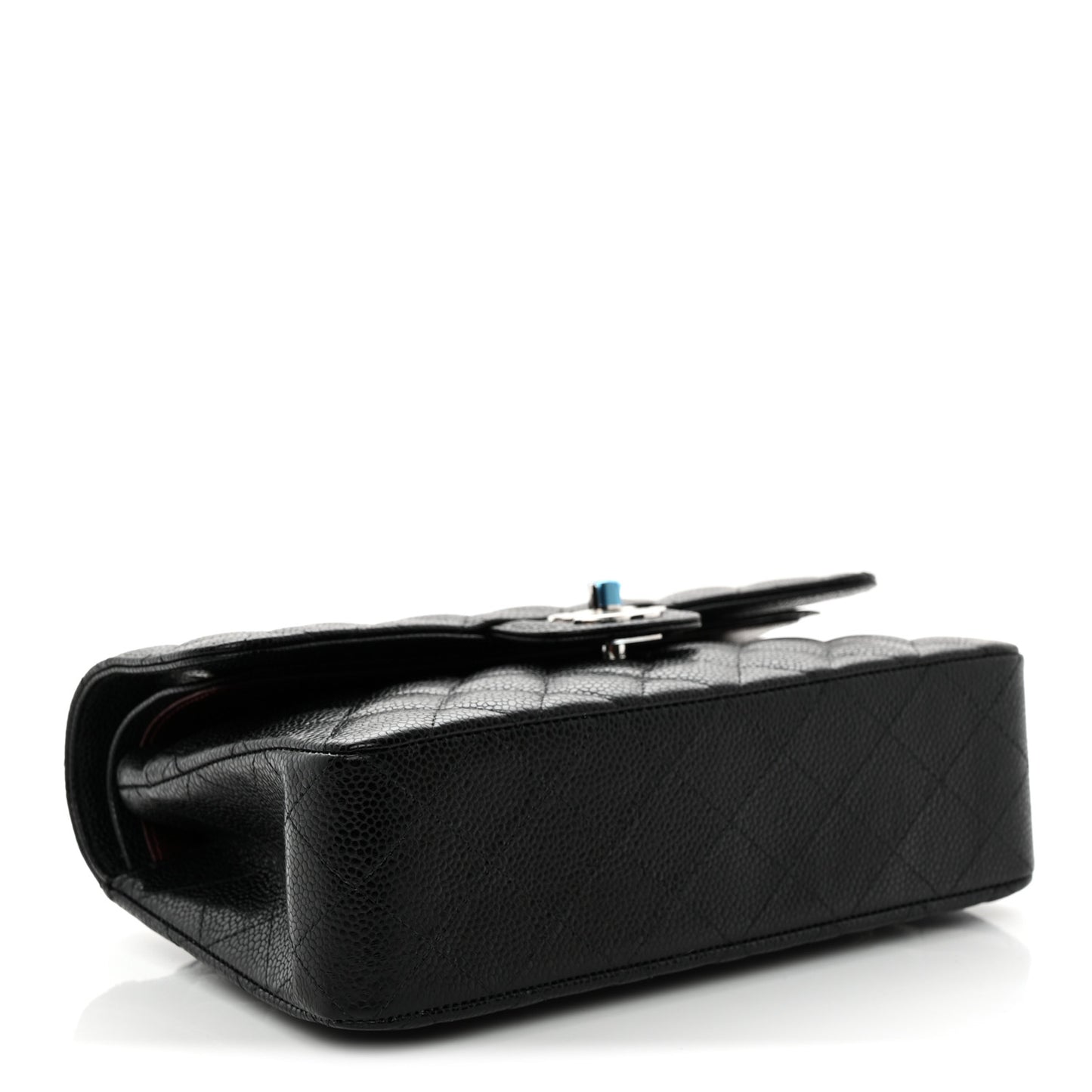 Caviar Quilted Small Double Flap Black