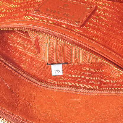 Prada Vitello Shine Tote Papaya 8 of 9