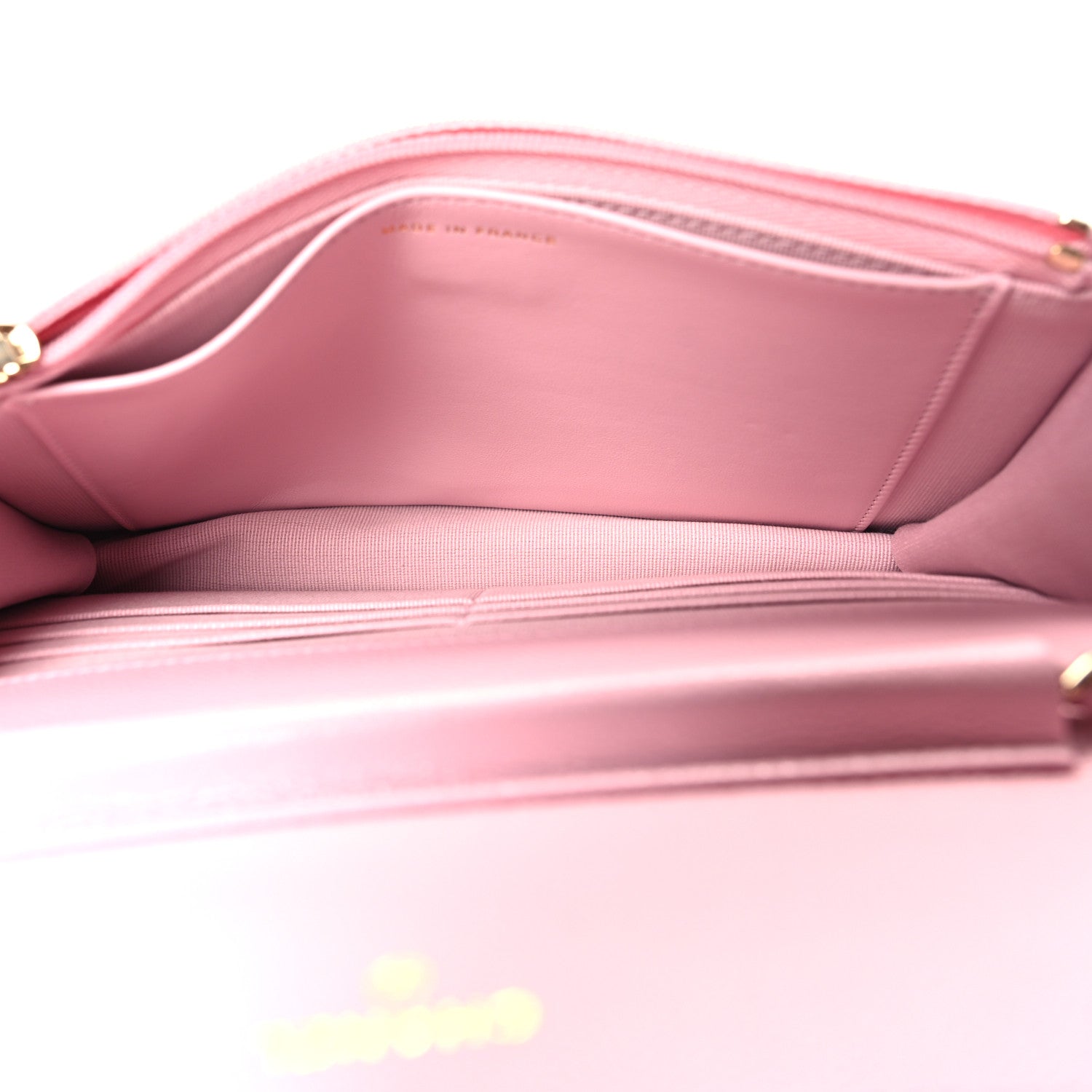 Chanel Caviar Quilted Wallet on Chain WOC Light Pink 5 of 12