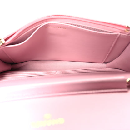 Chanel Caviar Quilted Wallet on Chain WOC Light Pink 5 of 12