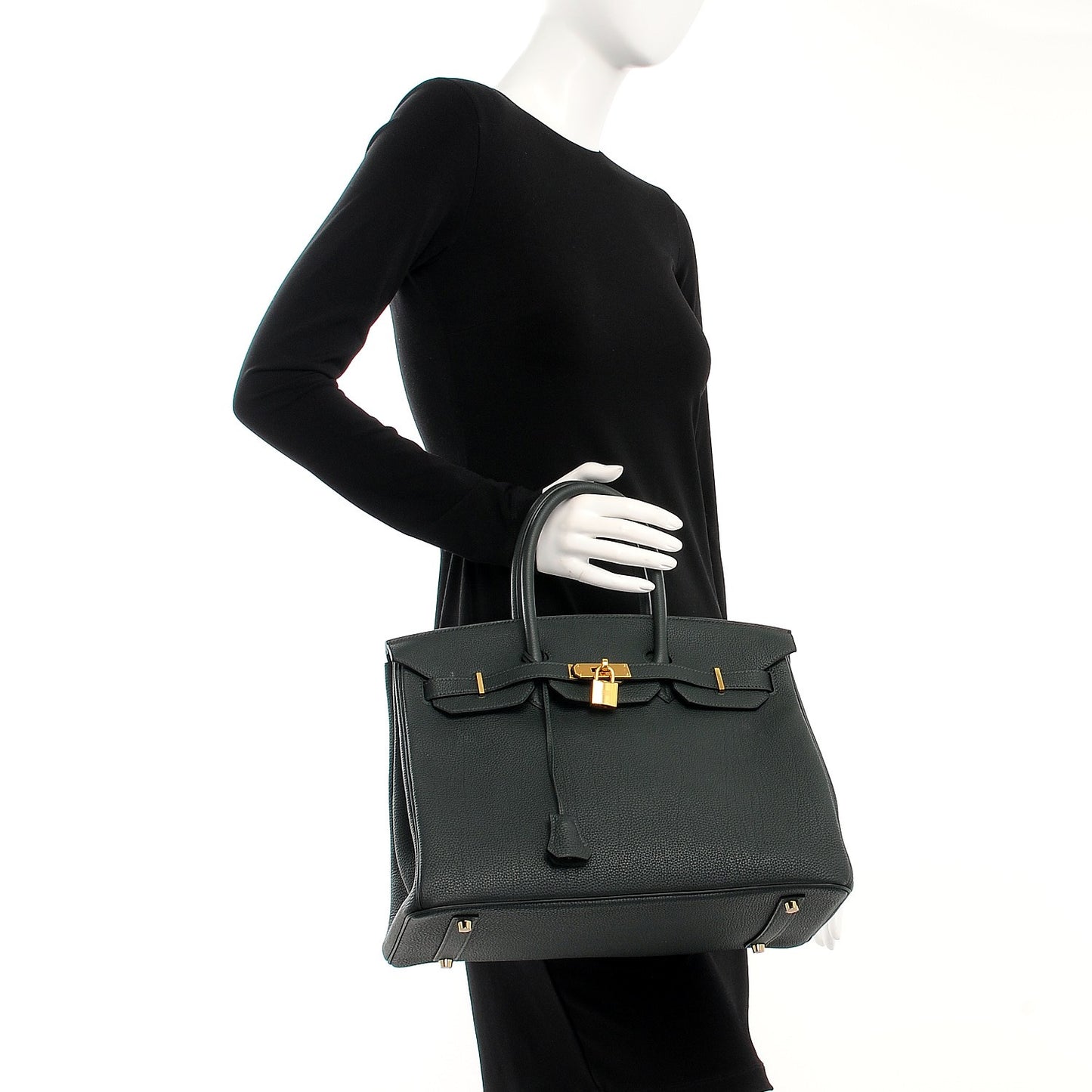 Togo Birkin 35 Vert Fonce