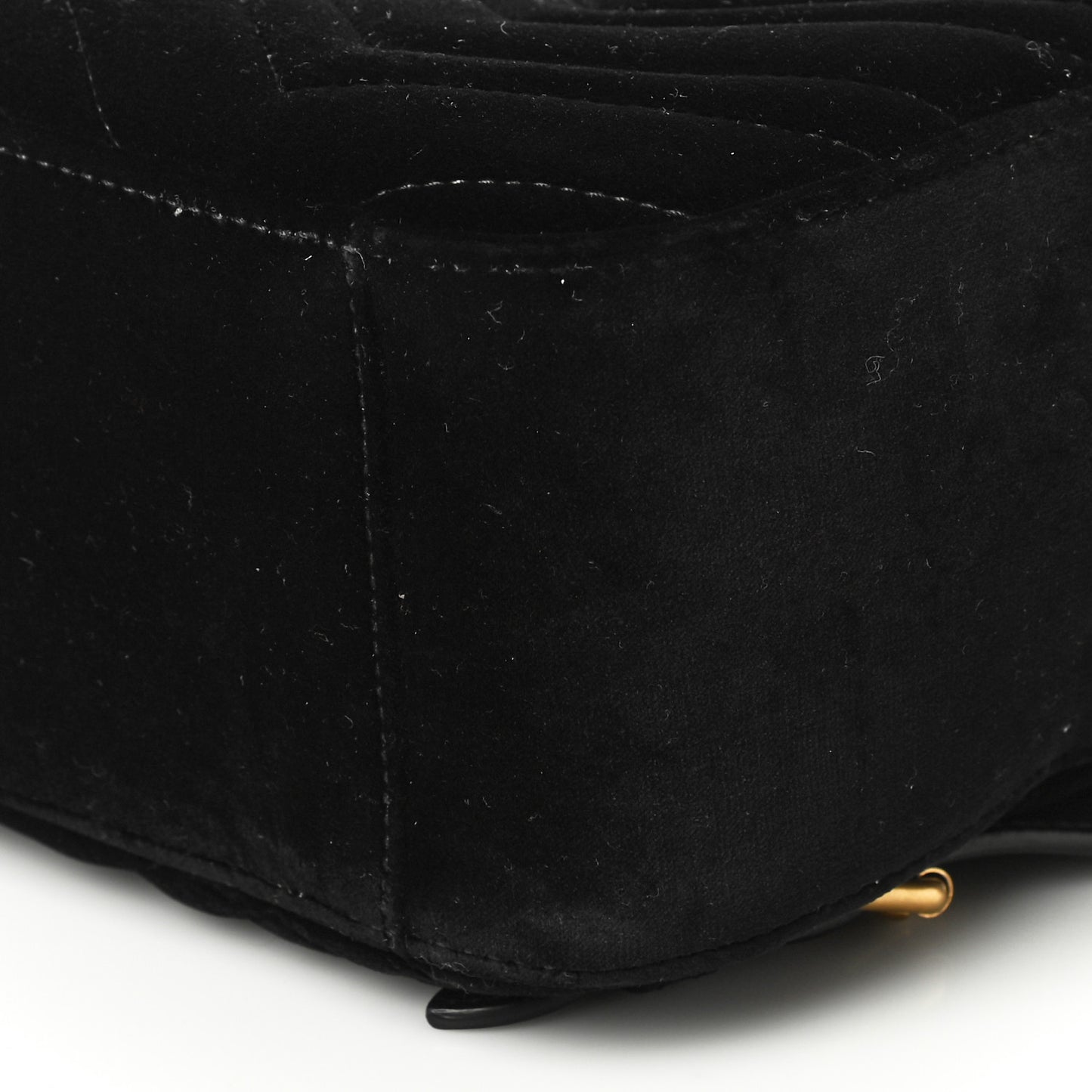 Velvet Matelasse GG Marmont Dome Backpack Black