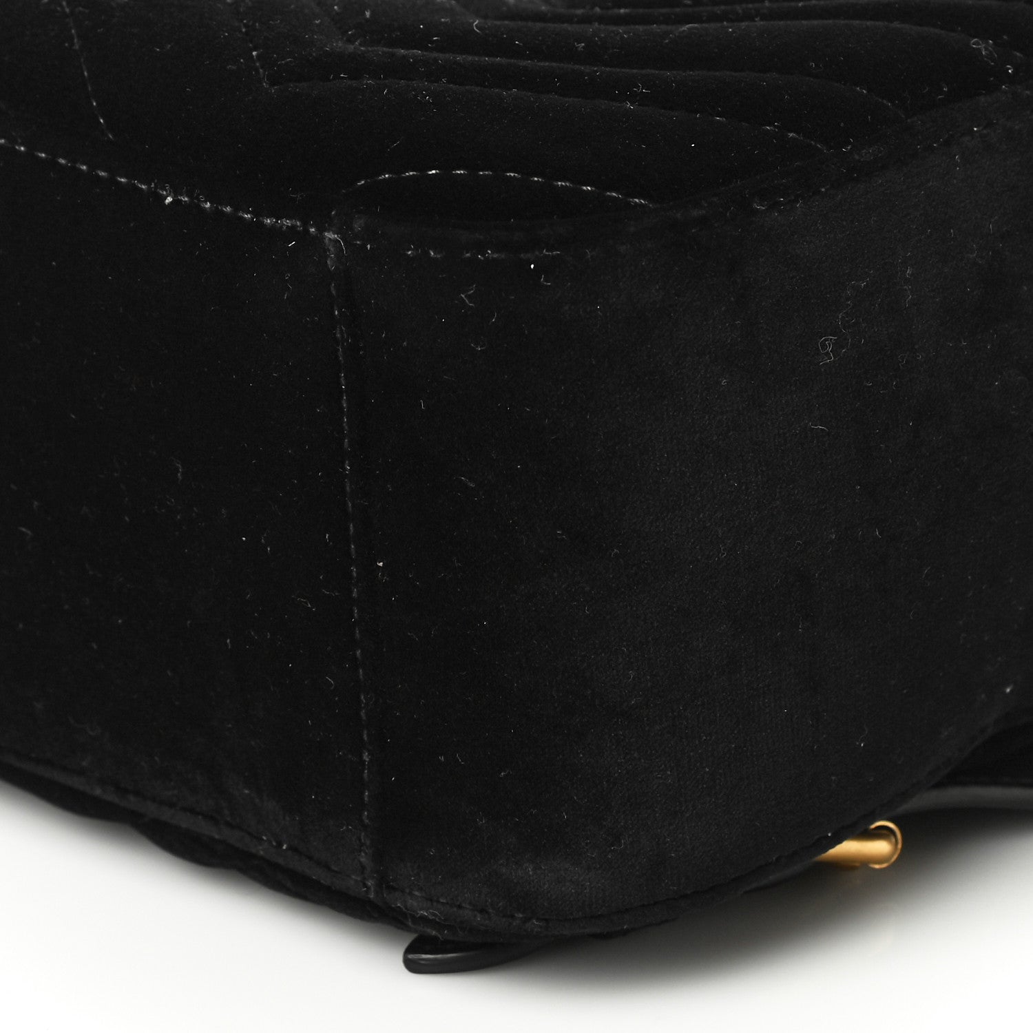 Gucci Velvet Matelasse GG Marmont Dome Backpack Black 10 of 10