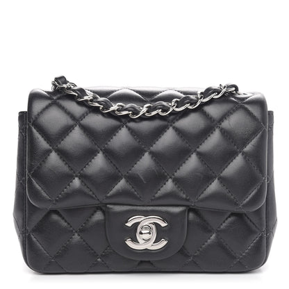 Chanel Lambskin Quilted Mini Square Flap Black 1 of 15
