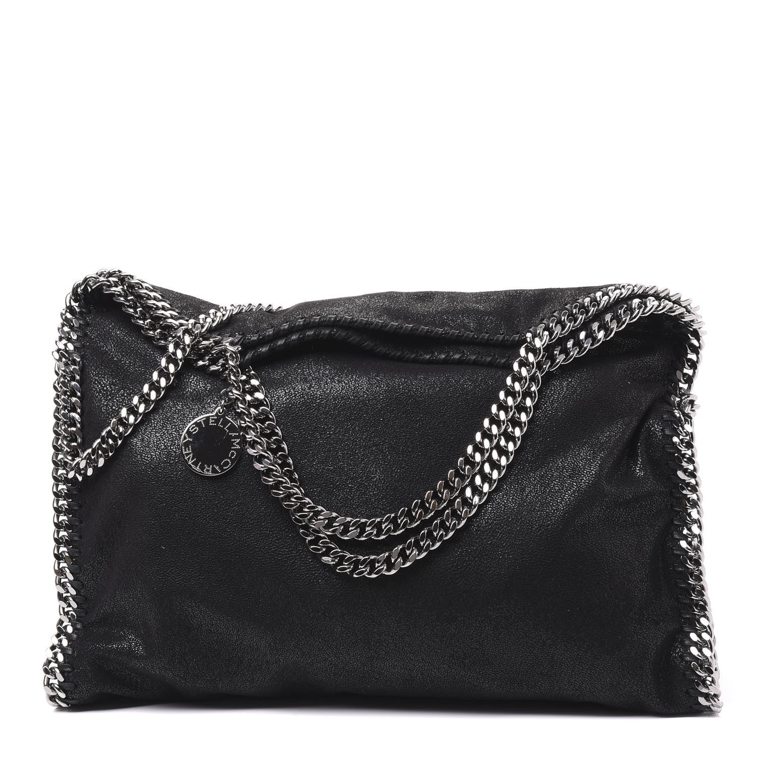 Stella McCartney Shaggy Deer Falabella Fold Over Tote Black 1 of 9