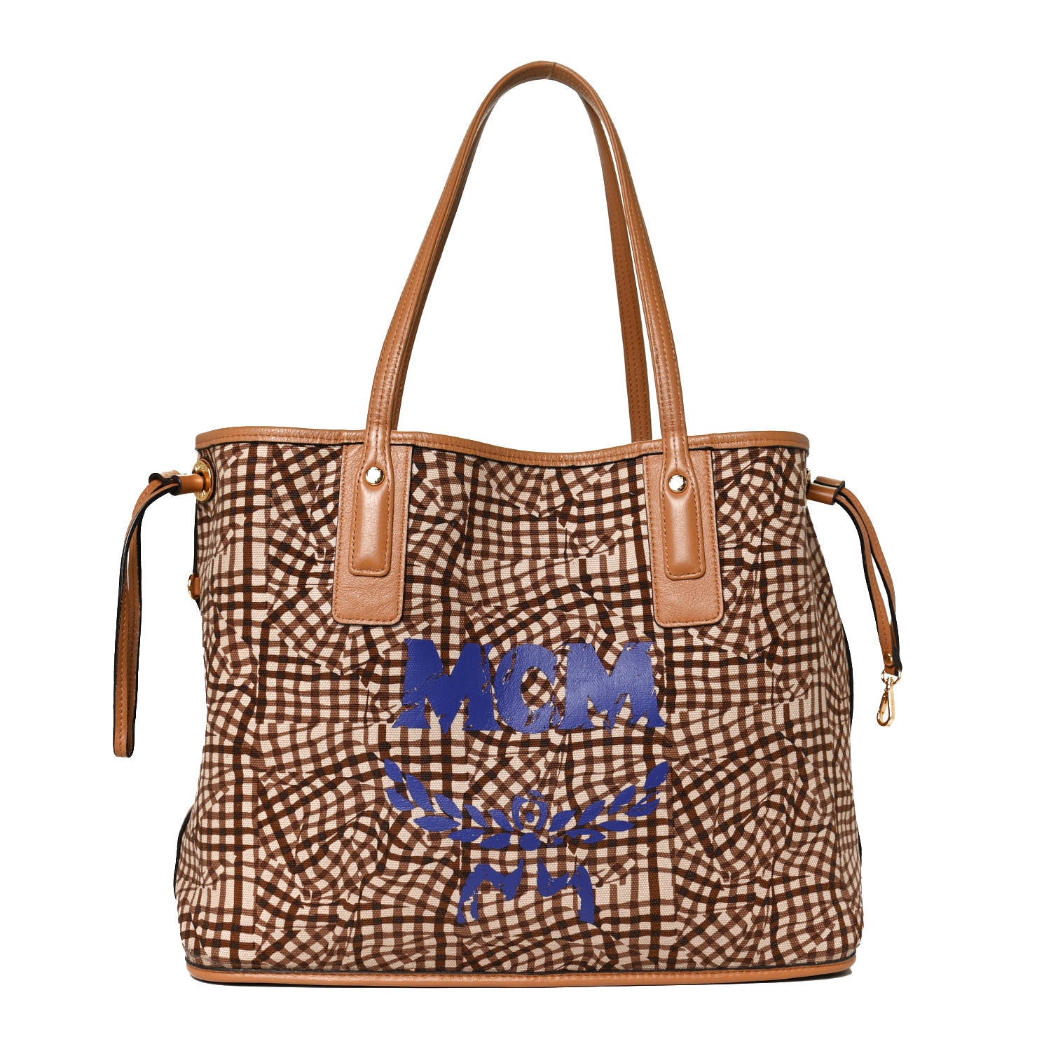 MCM Visetos Medium Liz Reversible Shopper Tote Cognac 2 of 20