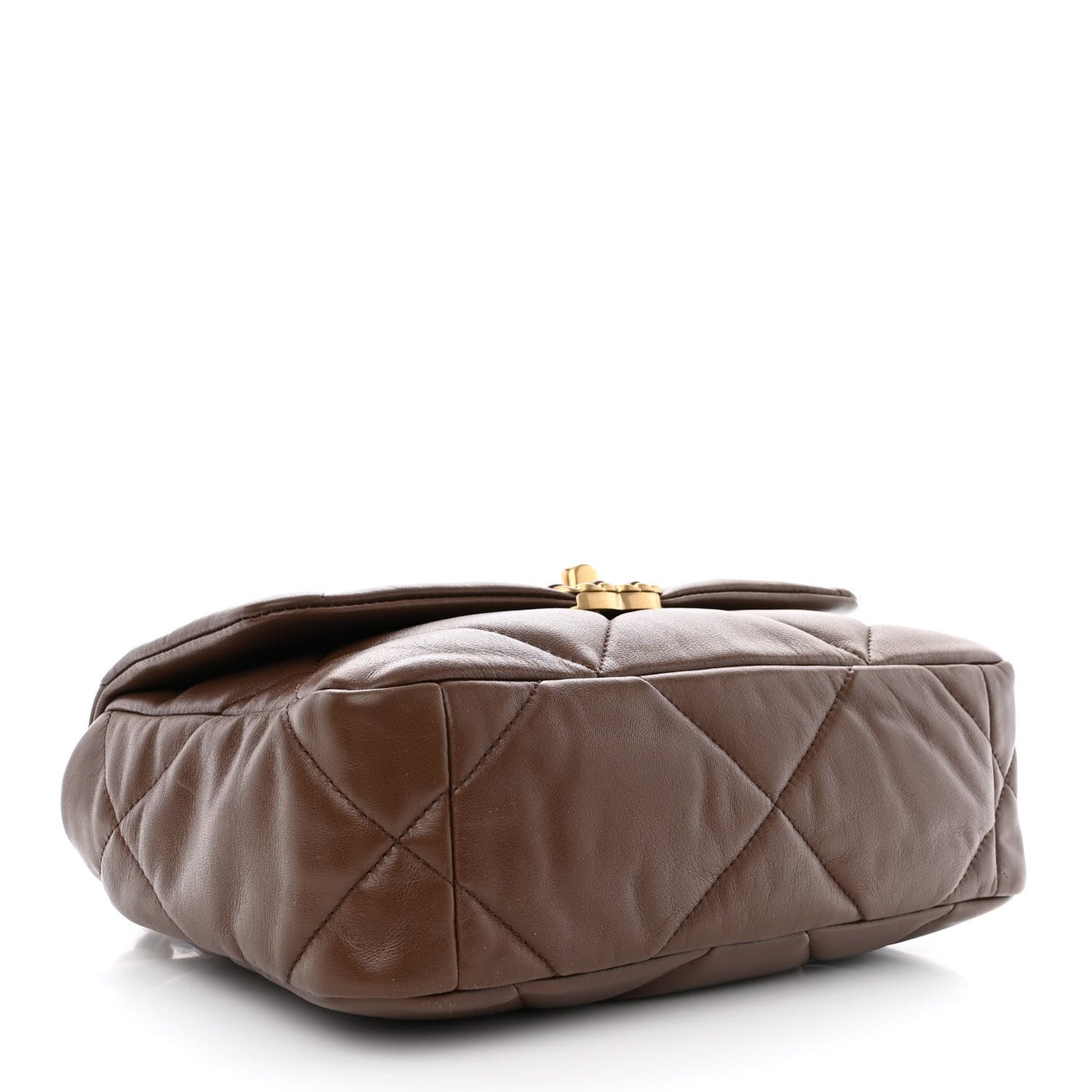 Lambskin Quilted Medium Chanel 19 Flap Dark Brown
