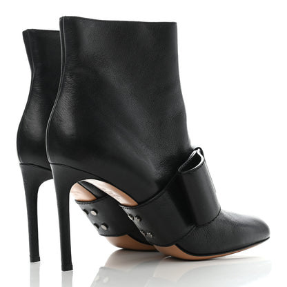 Valentino Garavani Calfskin Bow Ankle Boots 40.5 Black 4 of 13