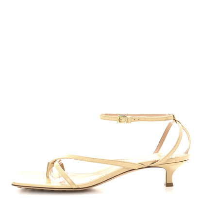 Bottega Veneta Lambskin Stretch Multi Strap 35mm Sandals 38.5 Cane Sugar 1 of 9
