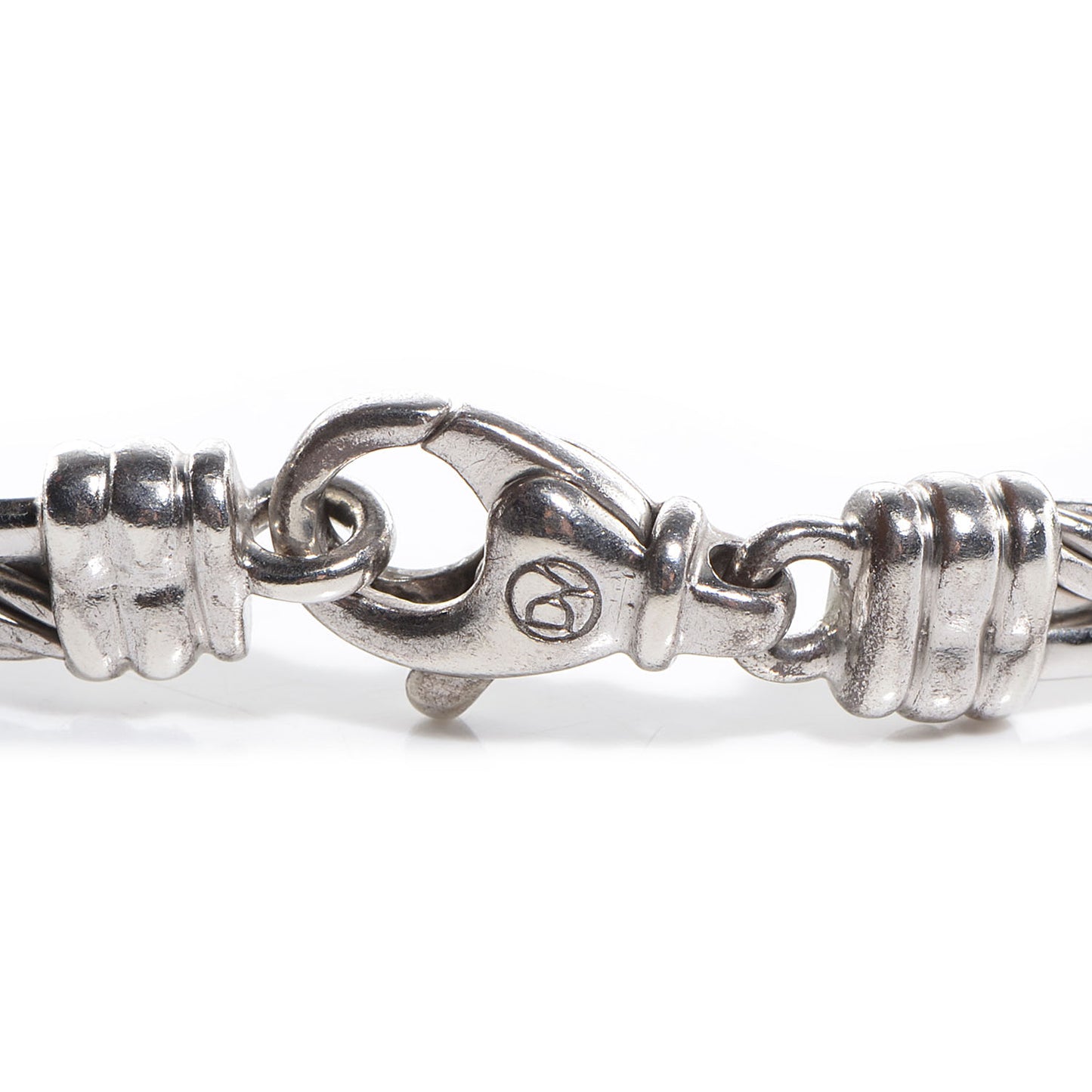 Sterling Silver 14k White Gold Pave Diamond Crossover Bracelet