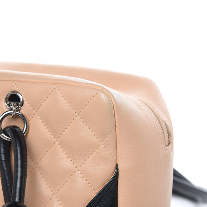 Chanel Calfskin Quilted Large Cambon Bowler Beige Black 14 of 16