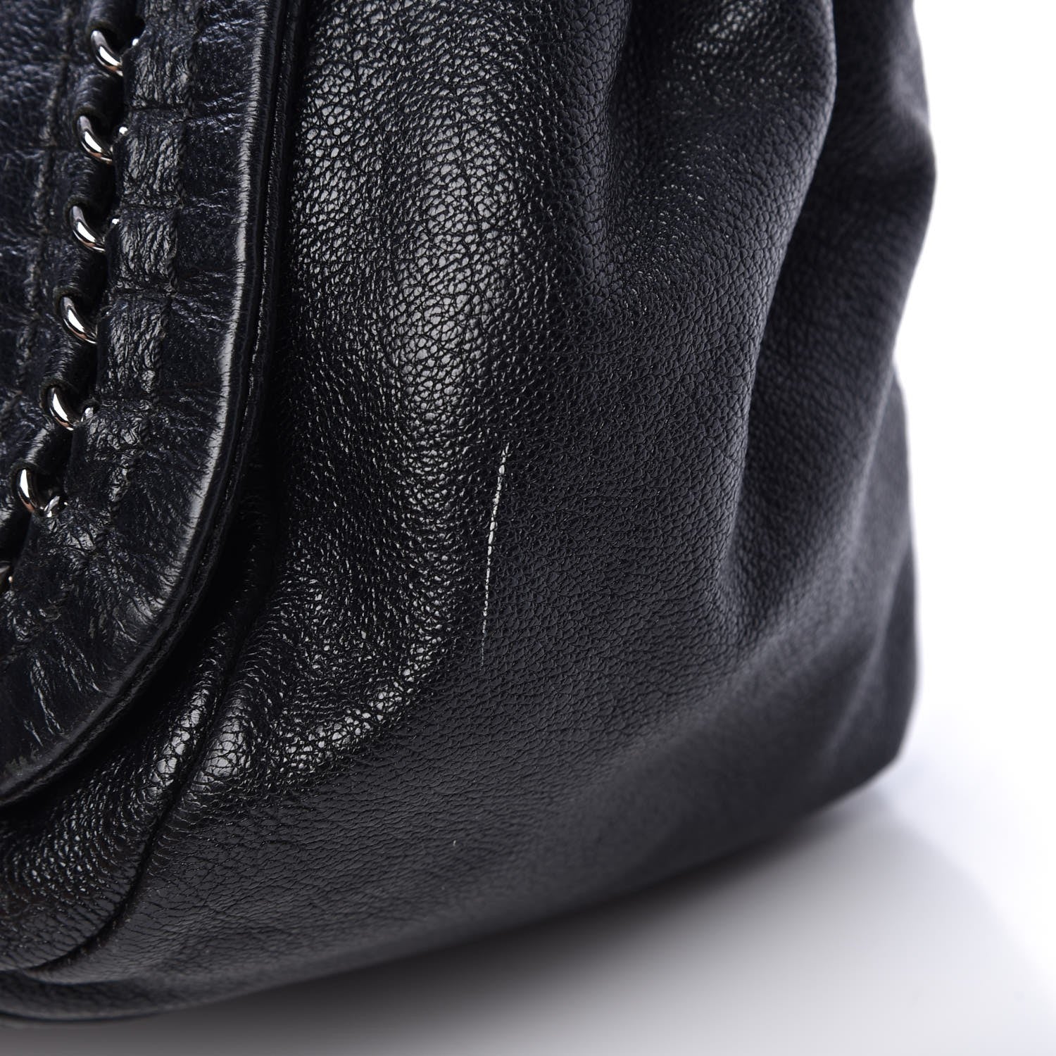 Chanel Metallic Goatskin Luxe Ligne Flap Black 9 of 9