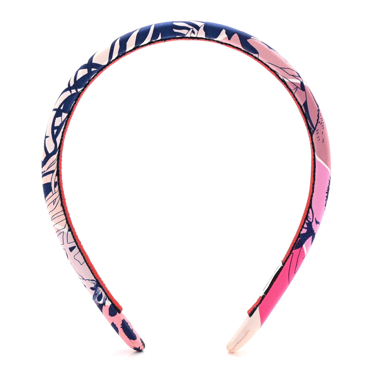 Silk Twill Jungle Love Rainbow Elsa Headband Rose
