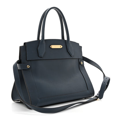 Louis Vuitton Grained Calfskin Steamer MM Blue 3 of 12