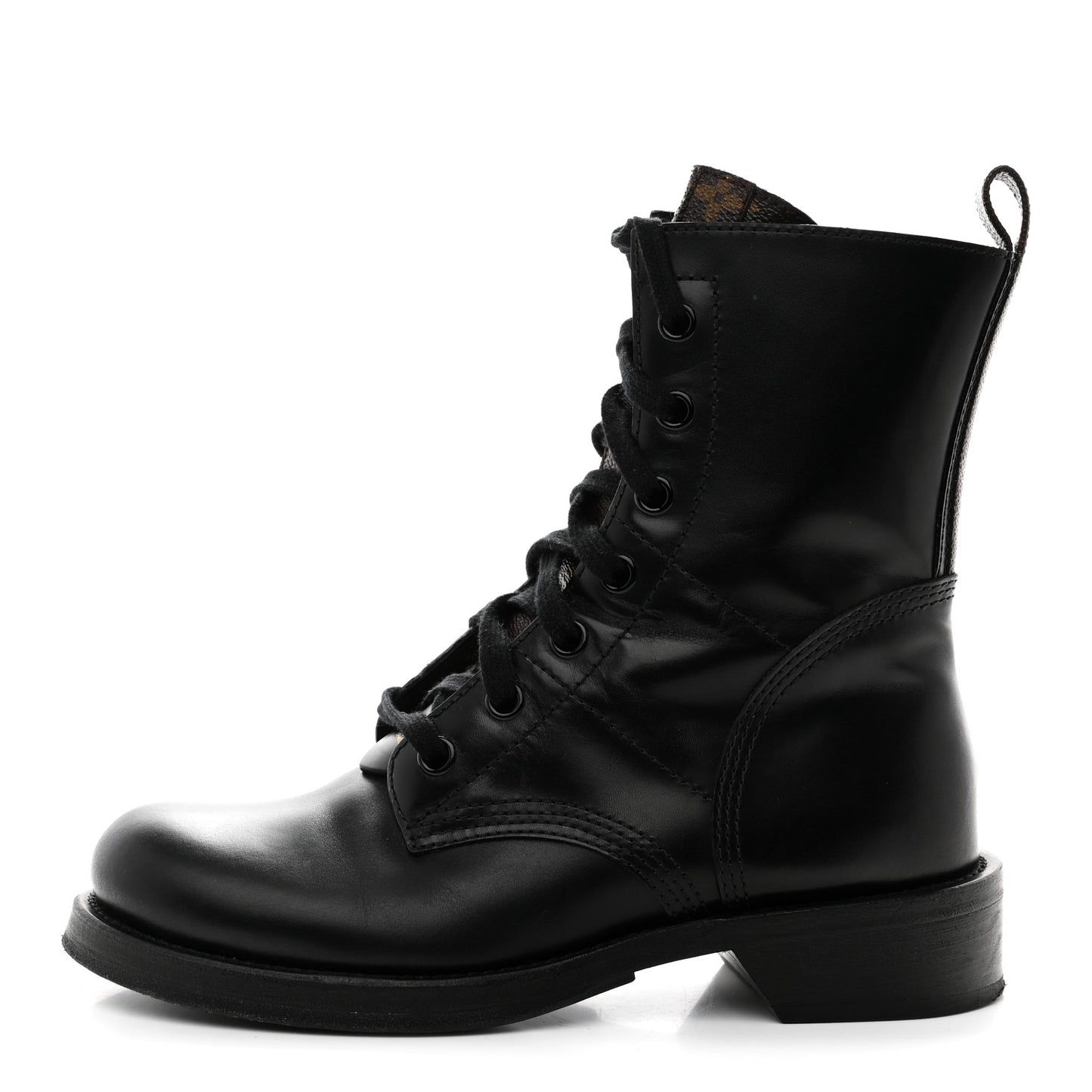 Calfskin Monogram Metropolis Flat Ranger Boots 39 Black