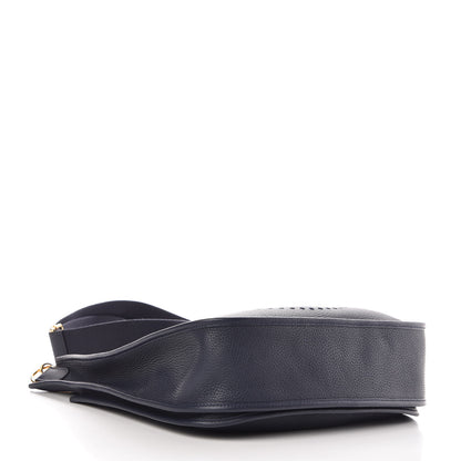 Hermes Taurillon Clemence Evelyne III GM Bleu Nuit 4 of 11