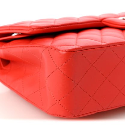 Chanel Lambskin Quilted Medium Double Flap Red 9 of 12